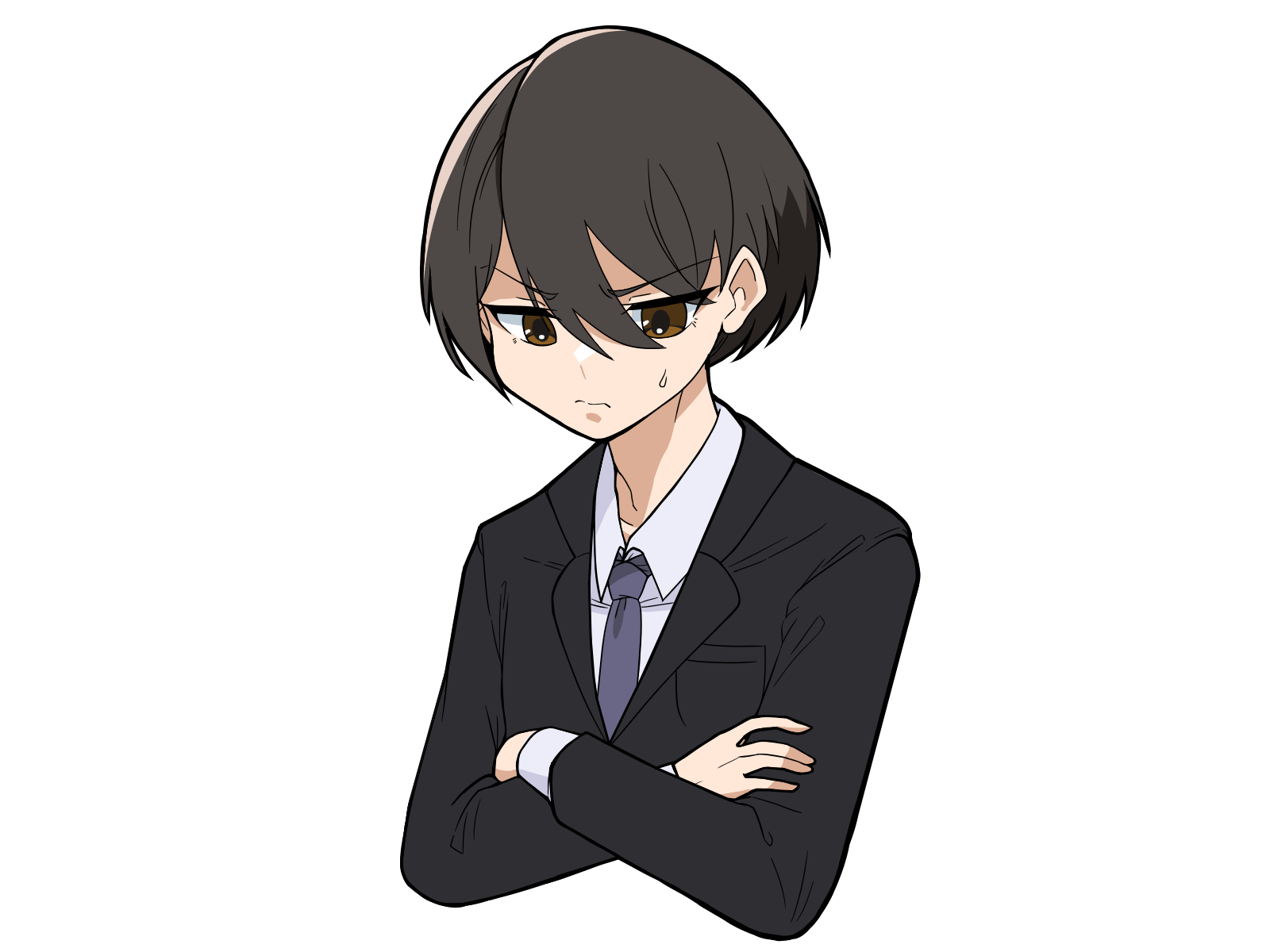 無料イラスト素材 悩む男性社員
