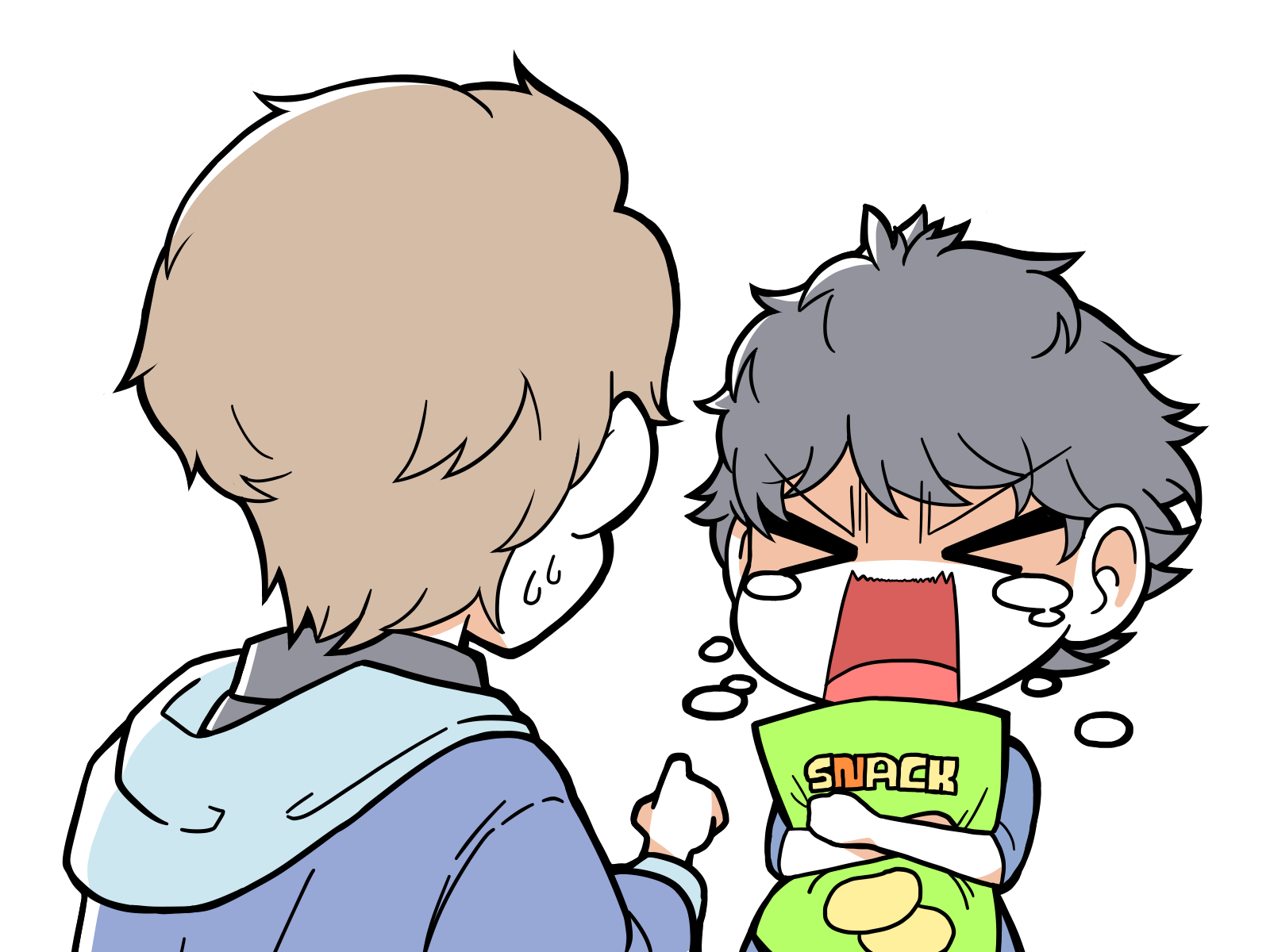 無料イラスト素材 大声で泣き叫ぶ子ども