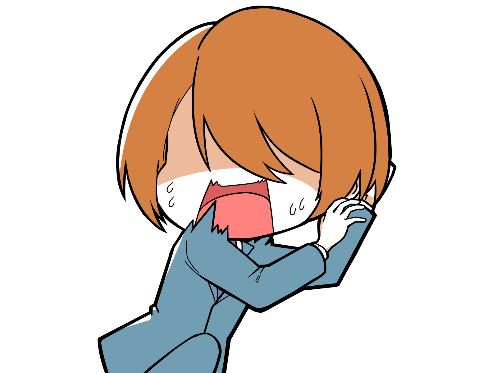 無料イラスト素材 すごく驚く男性