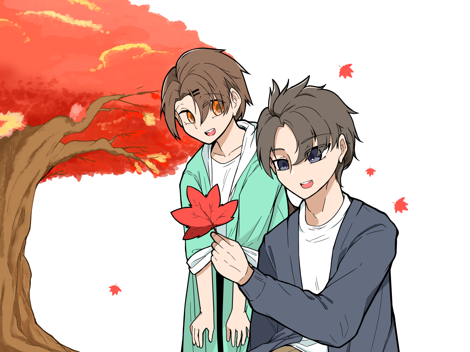 無料イラスト素材 紅葉狩り