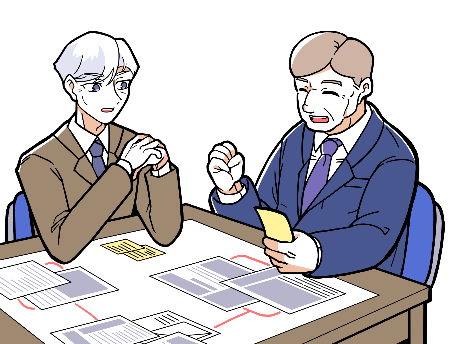 無料イラスト素材 会議の様子5