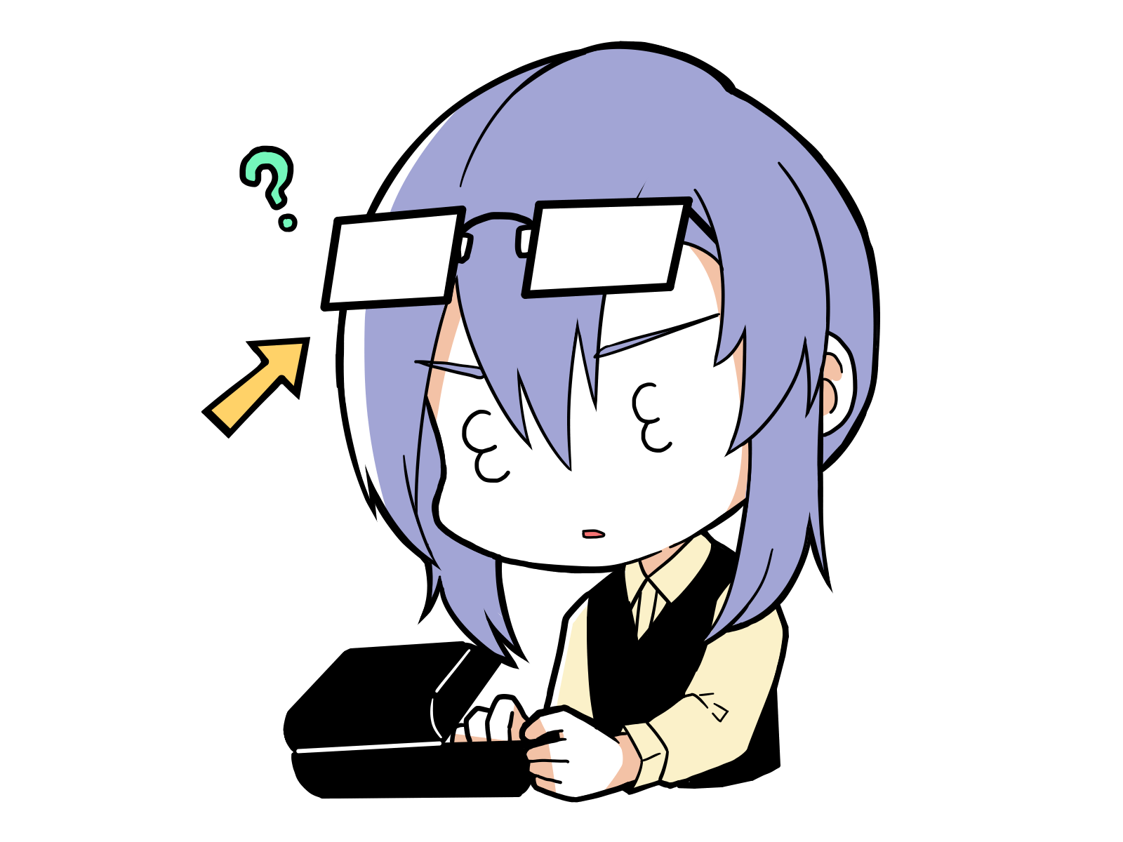 無料イラスト素材 眼鏡がない…