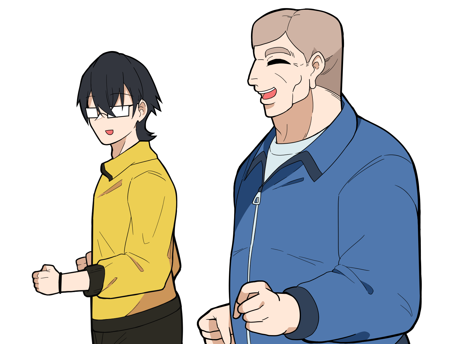 無料イラスト素材 ジョギングする男性