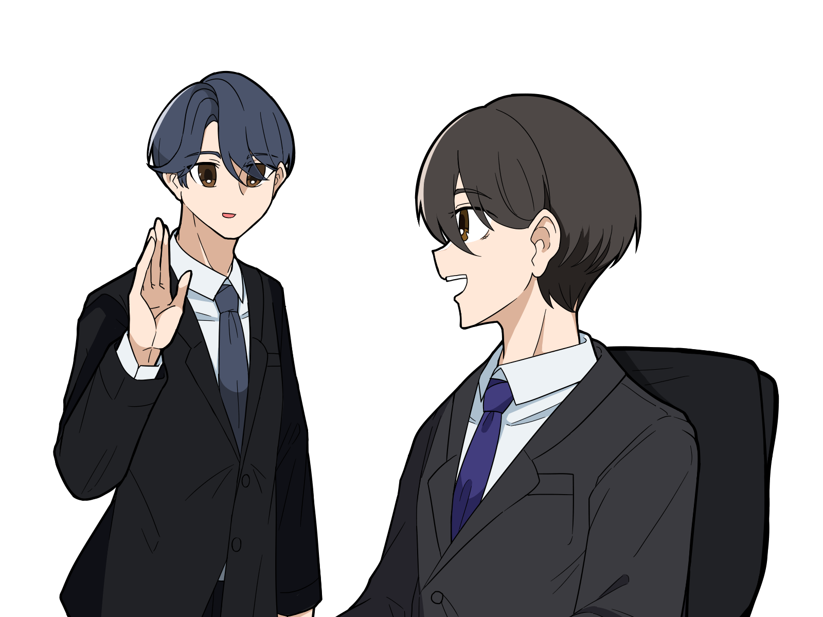 退勤する男性社員