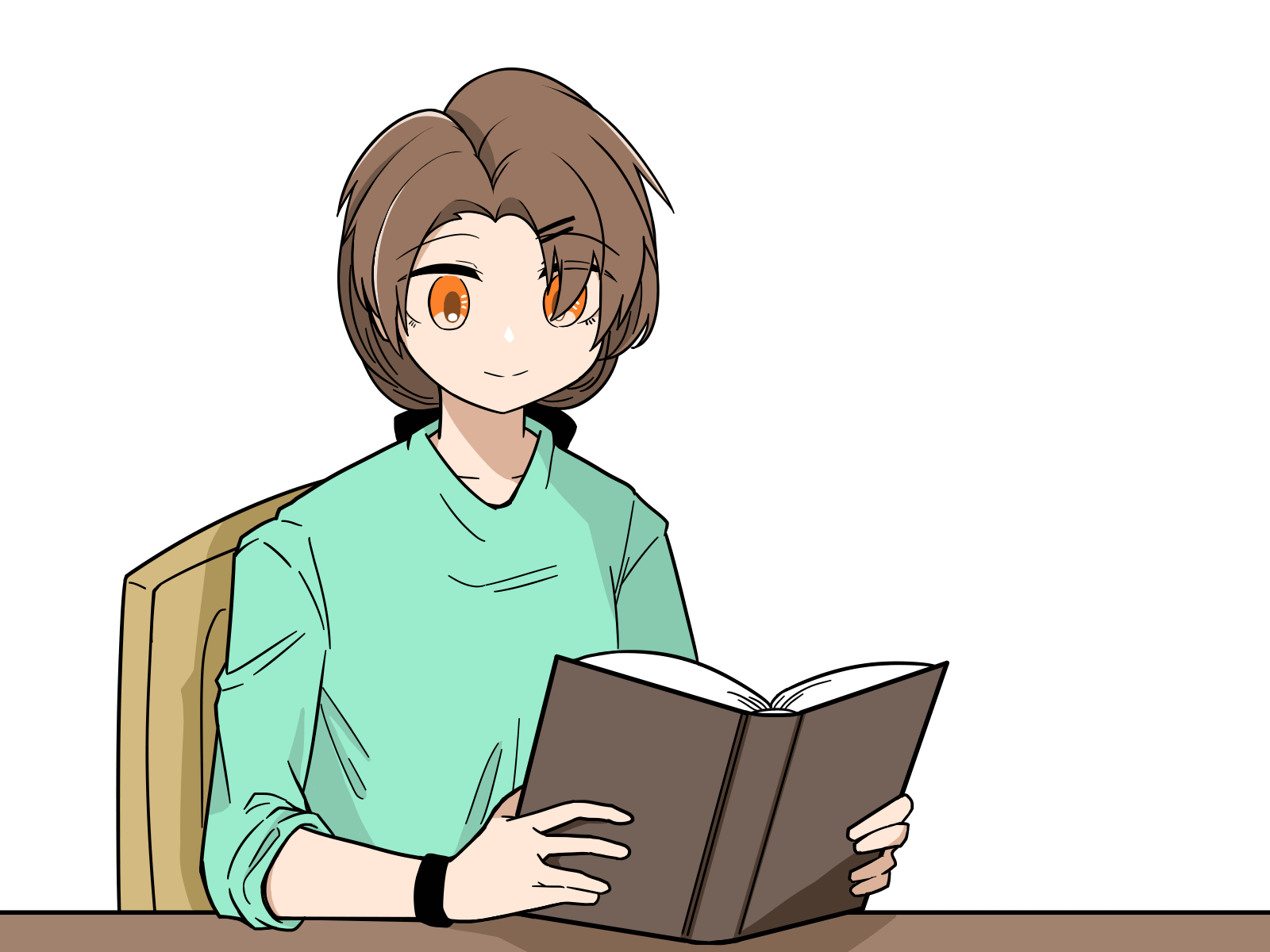無料イラスト素材 読書の秋