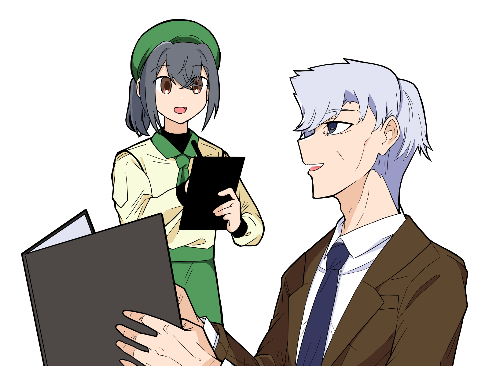 注文を頼む男性