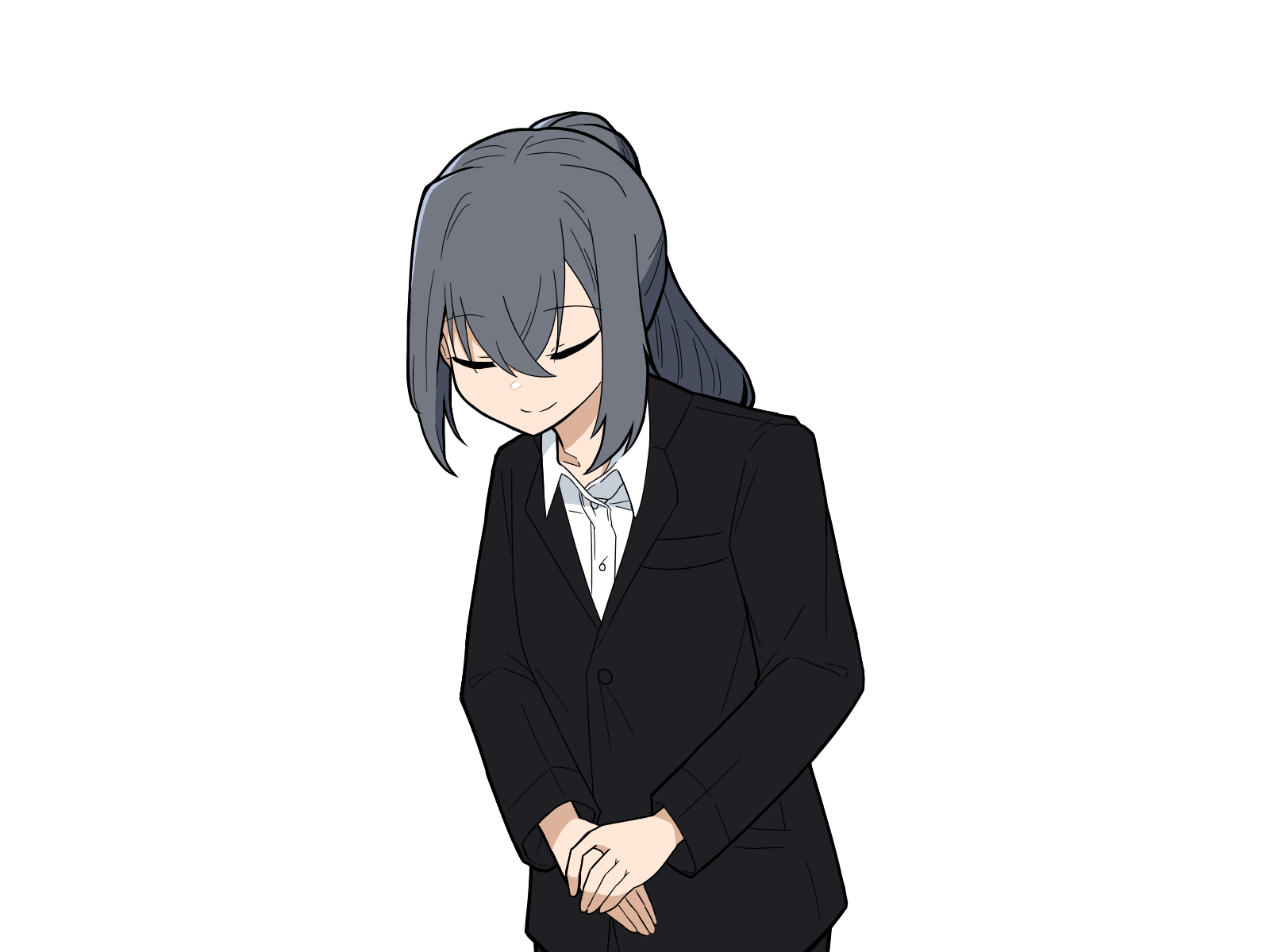 お辞儀をする女性社員