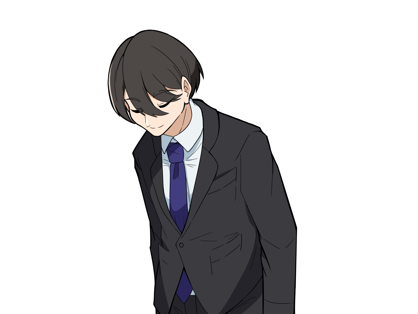 お辞儀をする男性社員